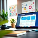 Explore the features of an effective smm reseller panel displayed on a modern laptop.