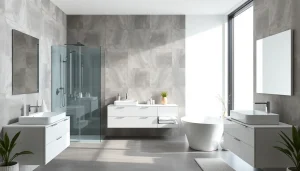 Sonni sanitär GmbH präsentiert stilvolle Badprodukte in einem modernen Badezimmer.