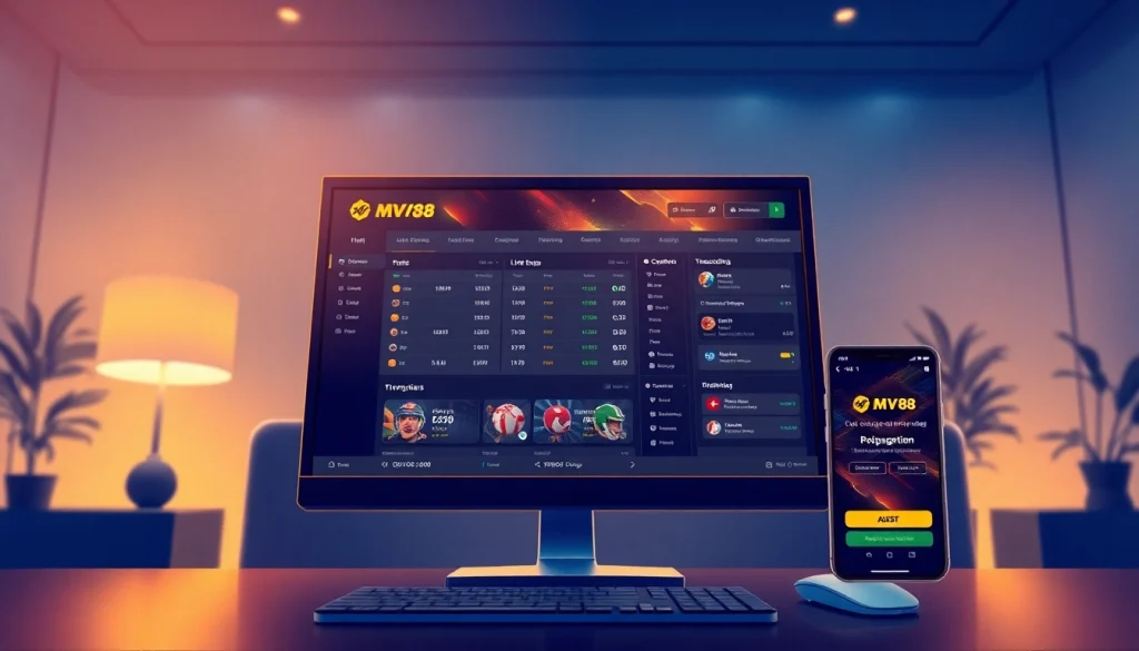MV88 platform interface displaying secure transactions and user engagement in online gaming.