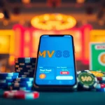 MV88 gaming platform interface showcasing user-friendly app features and promotions.