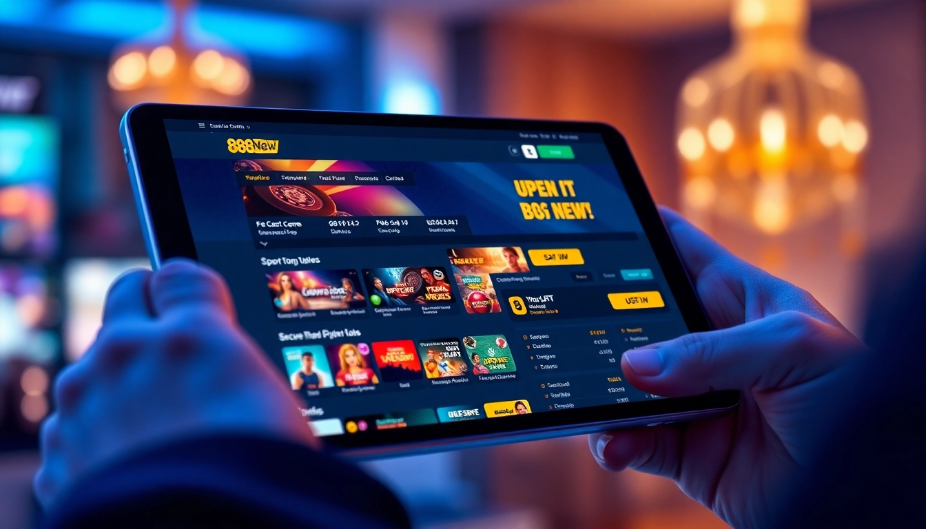 Experience the modern online betting interface of 888new with vibrant game selections and secure USDT transactions.