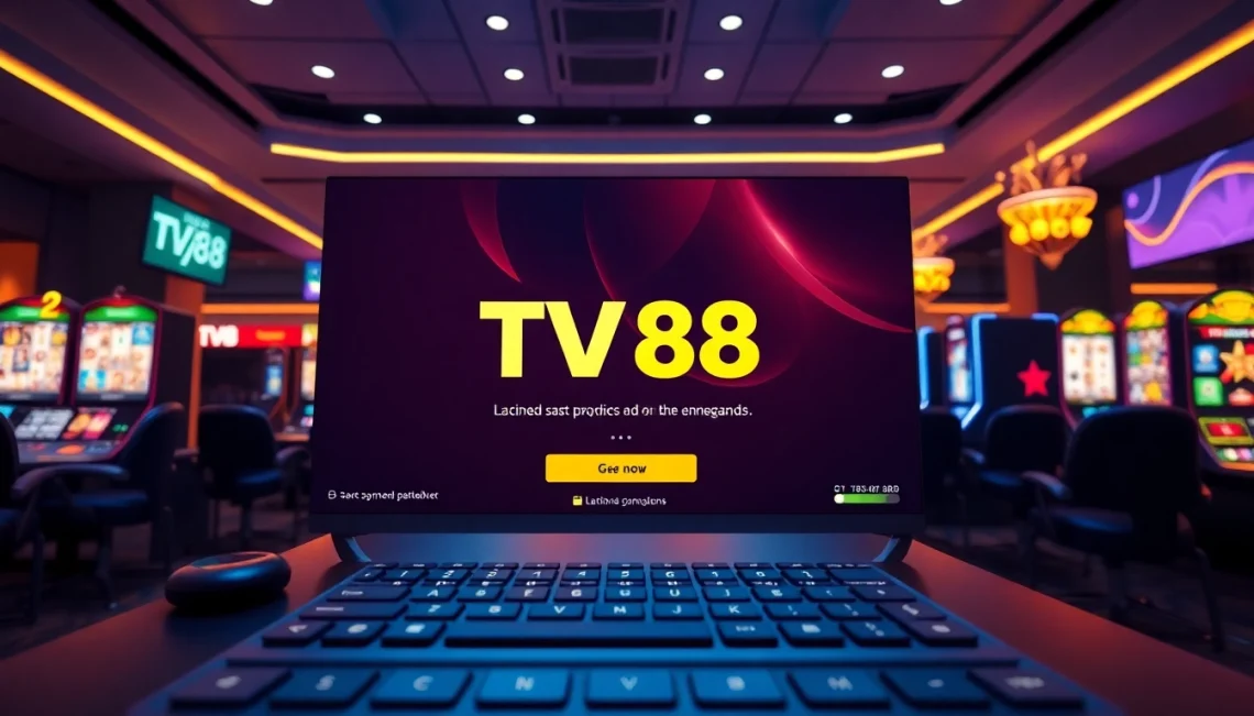 TV88 homepage interface showcasing modern online gaming features and promotions.