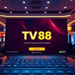 TV88 homepage interface showcasing modern online gaming features and promotions.