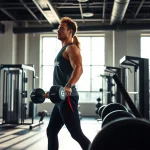 Engage with the dynamic workout scene featuring 888new fitness challenges in a modern gym setup.