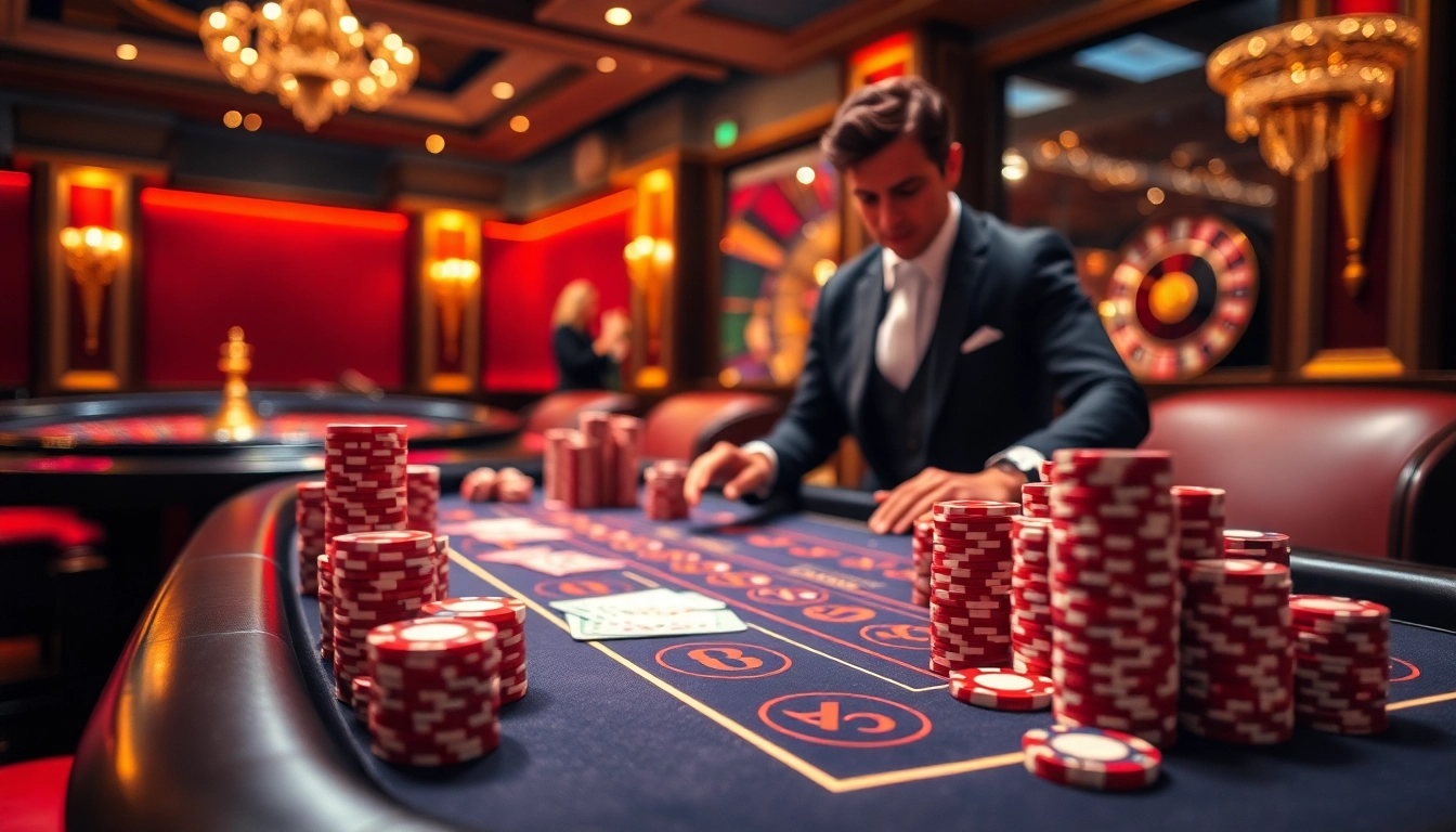 Experience the thrill of high-stakes betting at the S8 gaming table, surrounded by shimmering chips and elegant decor.