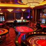 Players enjoying blackjack and poker at OK365LV.COM's luxurious casino environment.