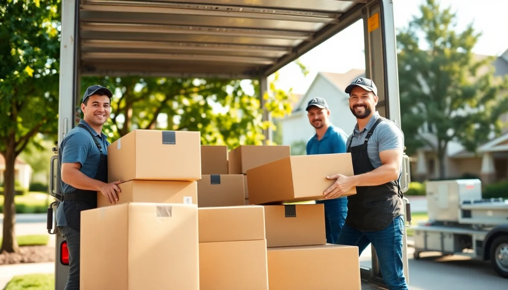 Best movers in Vancouver efficiently loading a moving truck in a suburban setting.