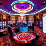 SHBET Casino scene with roulette and players enjoying a vibrant gaming atmosphere.