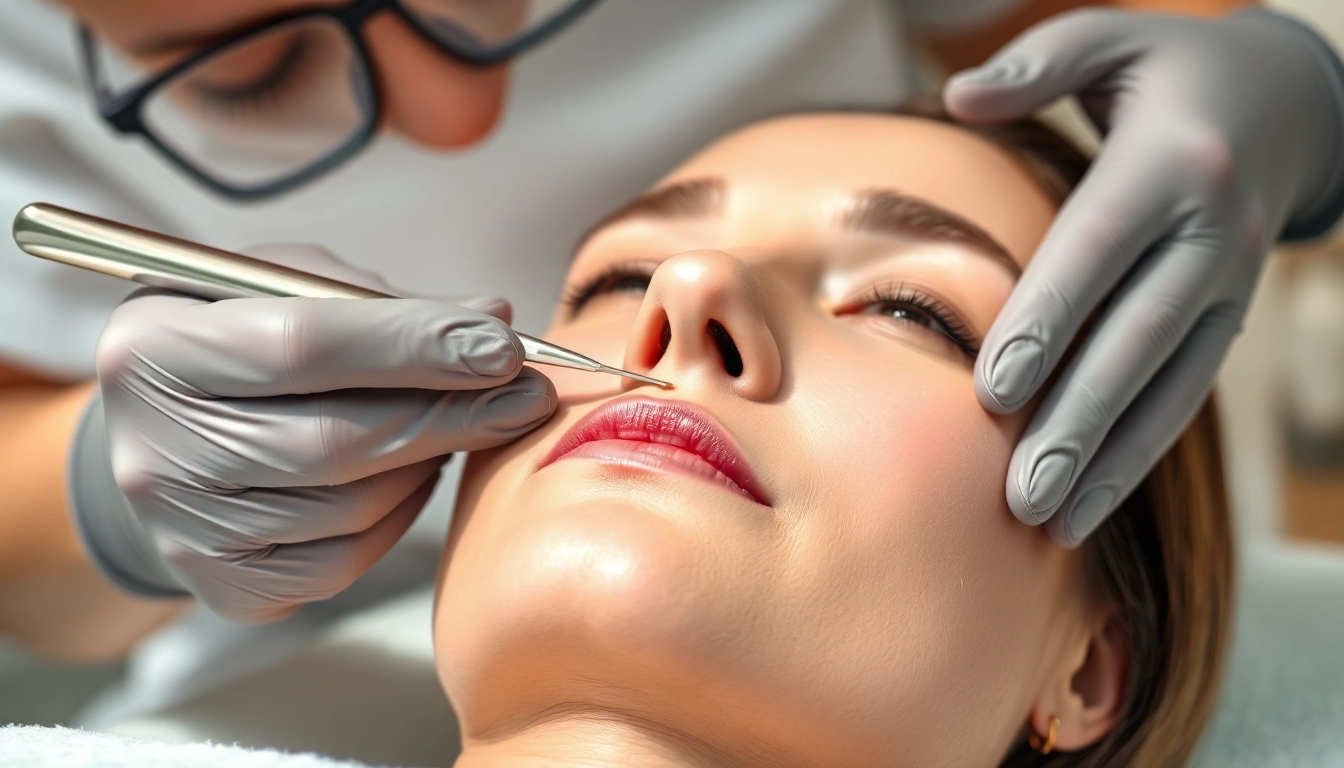 Experience a Dermaplane Facial, showcasing a skilled aesthetician performing a rejuvenating treatment.