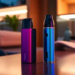 Showcase of a modern pod kit design with sleek features and vibrant colors.