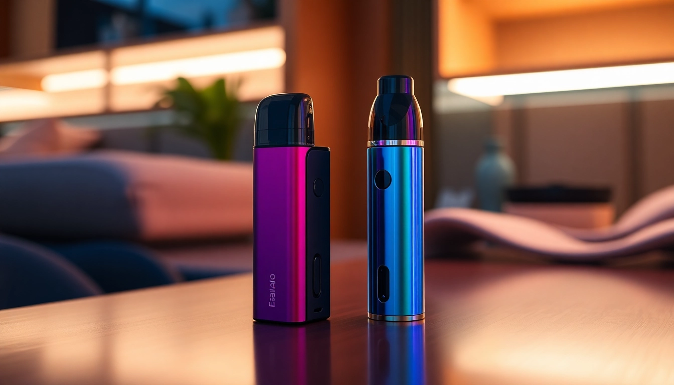 Showcase of a modern pod kit design with sleek features and vibrant colors.