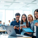 Youdao Dictionary enhances language learning for students and professionals in a bright, collaborative workspace.