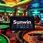 Experience thrilling games at Sunwin, featuring vibrant casino tables and excitement.