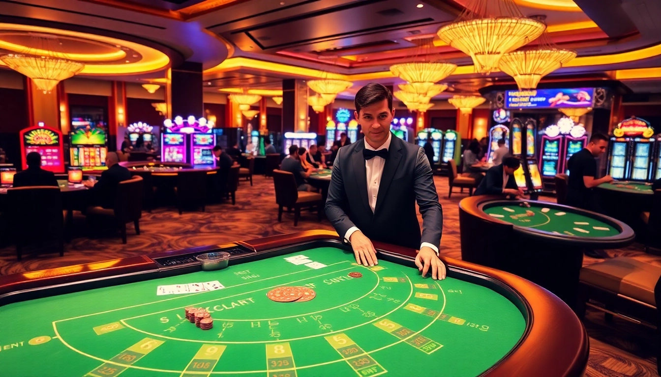 Experience high-stakes gambling at https://jun88ld.com/ with a vibrant baccarat table and professional dealers.