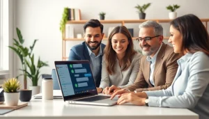 Enhance your customer engagement using WhatsApp Business CRM in a professional office setting.