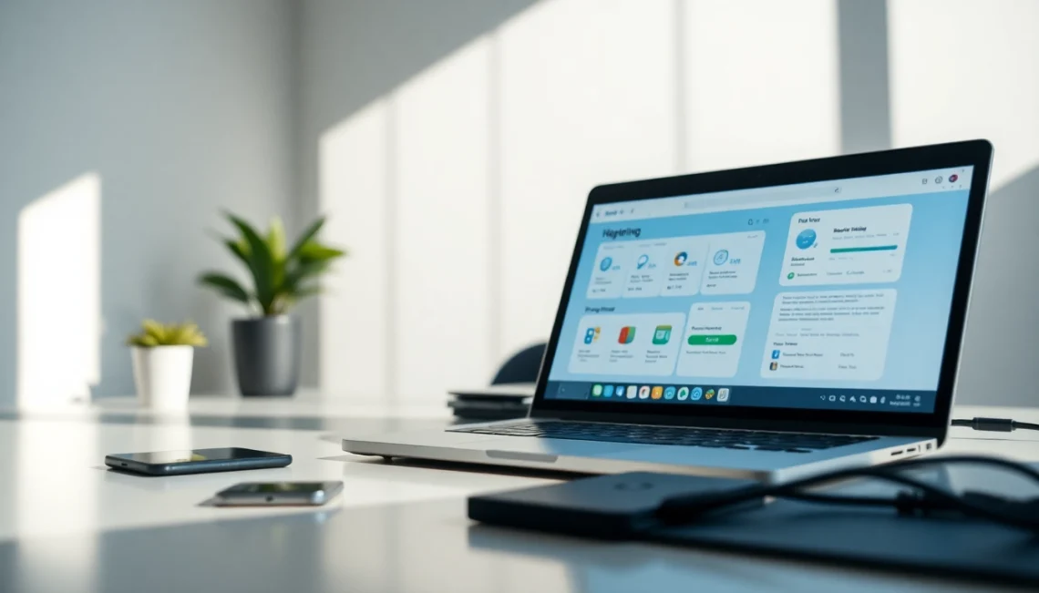 i4助手 interface on a sleek desktop setup for effective device management