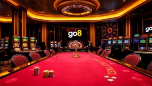 Experience thrilling gaming at go8 with dazzling casino tables and exciting slot machines