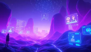 Engaging virtual landscape showcasing free nsfw ai chatbots with interactive AI interfaces.