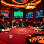 Pemain yang terlibat di meja poker menikmati Datukwin di kasino kelas atas.