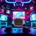 Visual representation of the latest leaks in gaming 2026 in a vibrant gaming environment.