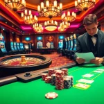 Experience thrilling gameplay at the luxurious casino featuring 88t poker tables and spinning roulette wheels.
