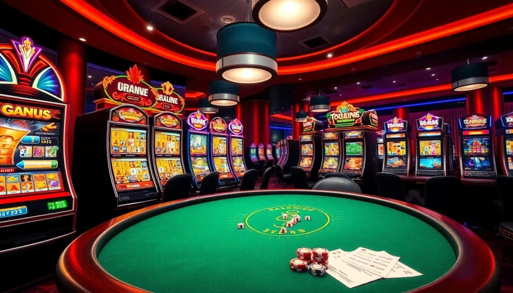Experience the thrill of slot deposit 1000 with vibrant slot machines and casino action.