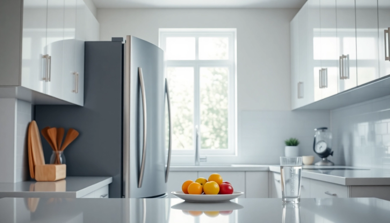 AQUA CREST Replacement for GE® RPWFE water filter prominently displayed in a modern kitchen setting