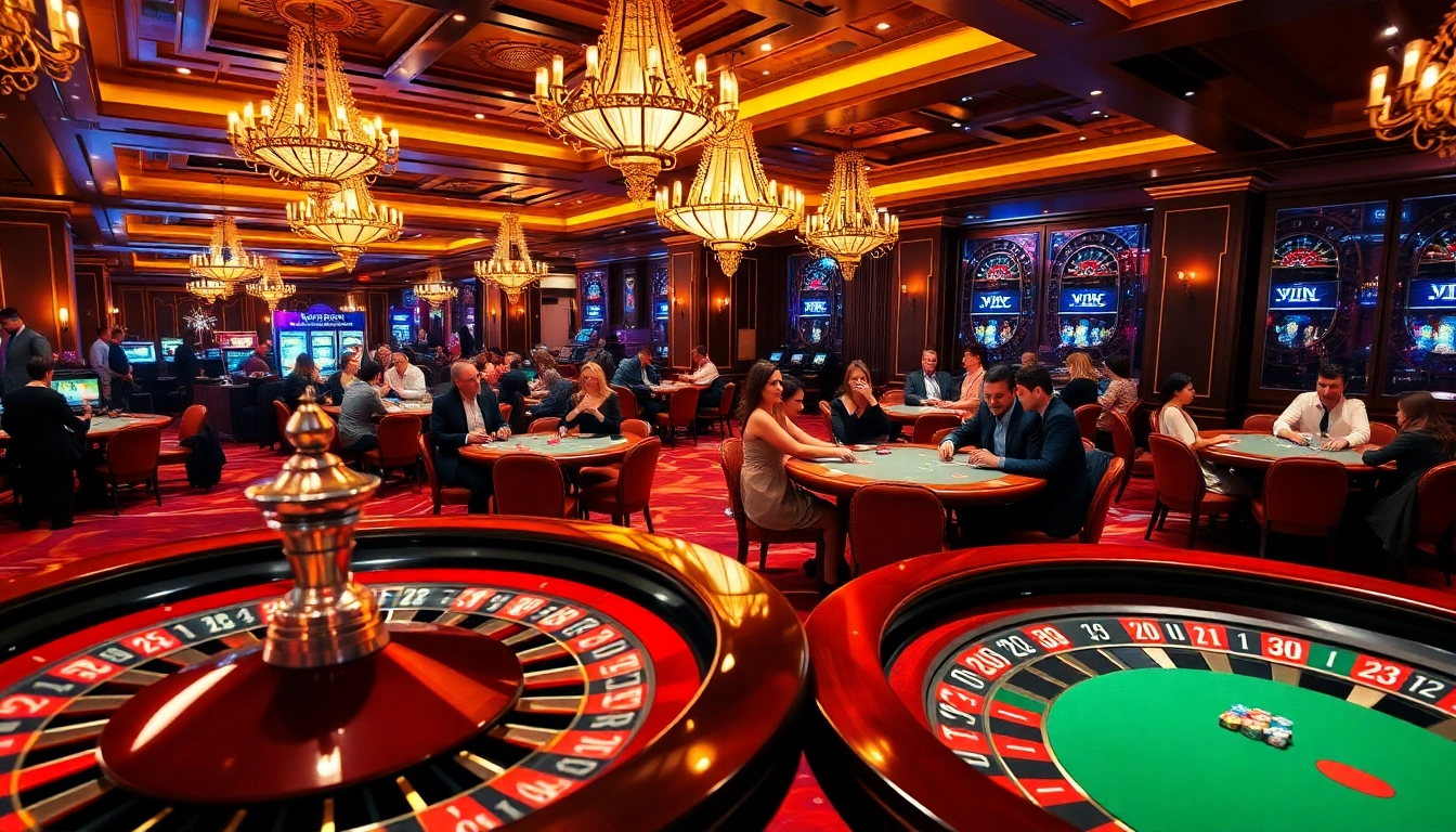 Players enjoy an exciting game at the KK WIN casino table in a luxurious setting.