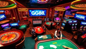 Experience thrilling casino games at GG88 with engaging tables and vibrant atmosphere.