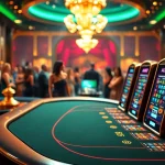 Engage with exciting mobile porn game options amidst a luxurious casino setting.