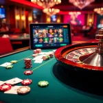 Players enjoying the excitement at LV88 casino with poker chips and roulette wheel.