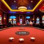 Engage in thrilling gambling experiences at tr88 casino, featuring upscale gaming tables and vibrant slot machines.