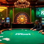 Exciting high-stakes gambling at i9bet's luxurious casino table with vibrant games.