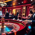 Excited gamers strategizing with hidden wiki links at a luxurious roulette table.
