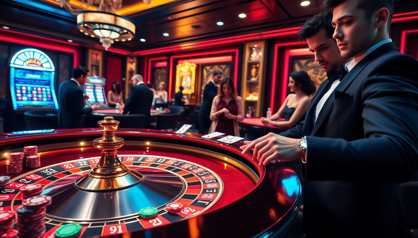 Excited gamers strategizing with hidden wiki links at a luxurious roulette table.