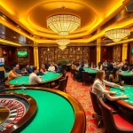 Experience the excitement of KJC Vietnam in a luxurious casino environment with poker and roulette action.