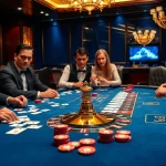 Experience the thrill of 68 game bài at a luxurious casino table with poker chips and cards.