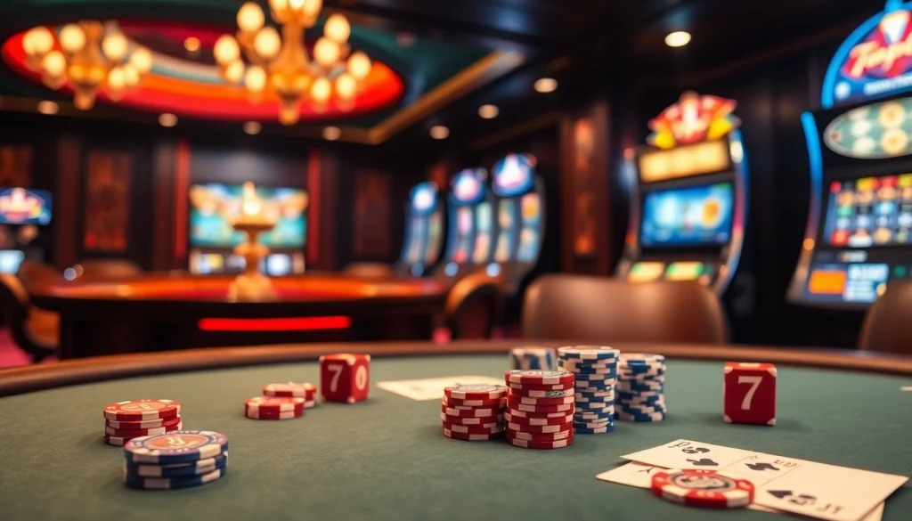 Experience the thrill of 7upbet gaming at a luxurious casino table.