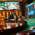 xem kết quả bóng đá nhanh as players engage at an elegant casino table illuminated by soft lights.