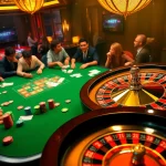 Active players at i5bet's poker table enjoying a thrilling casino atmosphere.