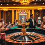 Sbobet interface displaying vibrant gambling activities around a roulette table and poker chips.