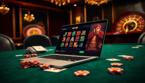 The vibrant online gambling experience at https://32win.capital featuring poker chips and casino games.