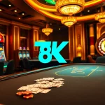 Experience high-stakes excitement at TK 88's vibrant casino tables.