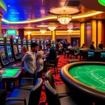 Experience thrilling gameplay at SA88’s luxury casino with vibrant slot machines and elegant tables.