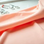 Poplin katoen stoffen zo dicht mogelijk bij een naaitafel met levendige kleuren en zachte textuur.