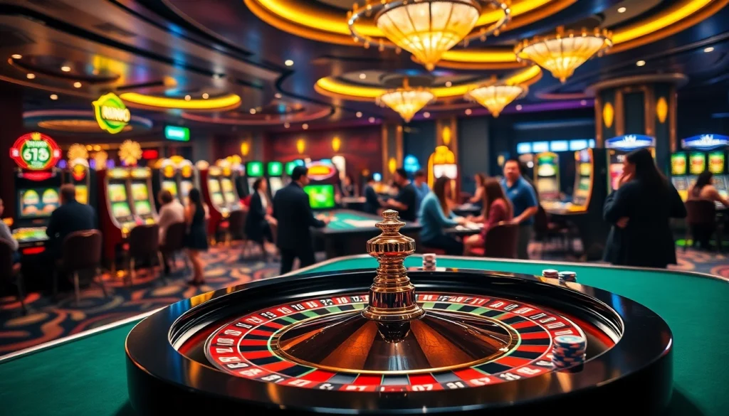 Exciting casino experience with nova88 branding featuring roulette and poker activities.