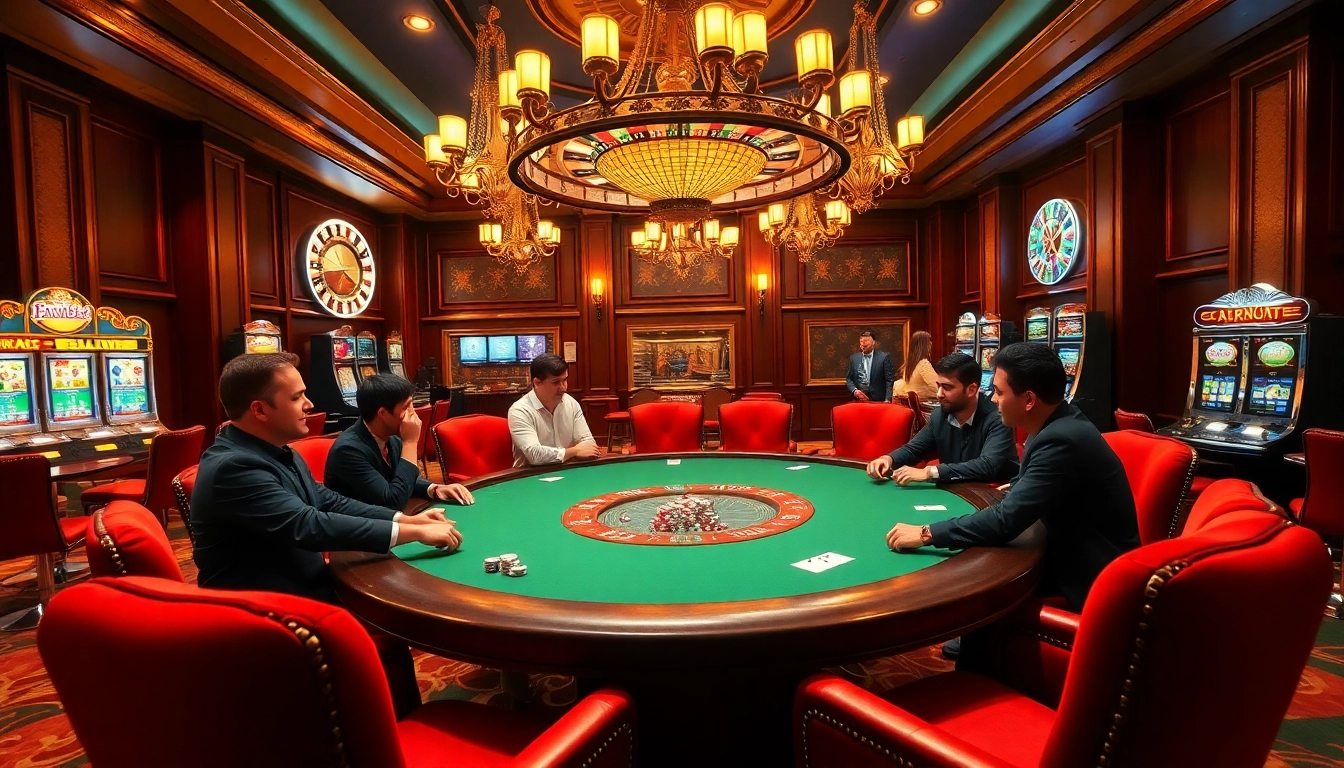 Experience the excitement of mm88 at a luxurious poker table with vibrant casino elements.
