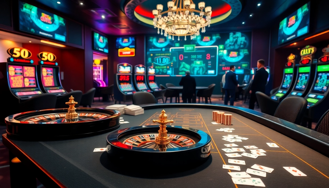 Experience the excitement of casino gaming at https://nohu900.gripe/ with vibrant tables and poker chips.