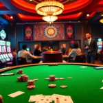 Experience the thrill of 6L777 Login with vibrant casino games and excited players at the tables.