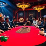 High-stakes players enjoying a vibrant poker scene at the top club casino.